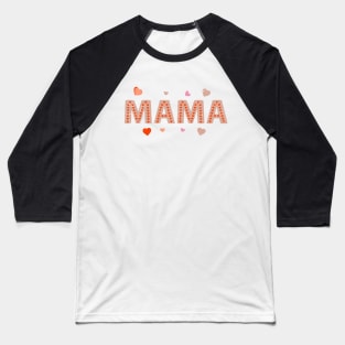 Mothers Day Love Mama Gift From Kids Family Hearts Baseball T-Shirt